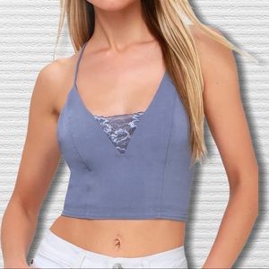 Free People Periwinkle Halter Bralette